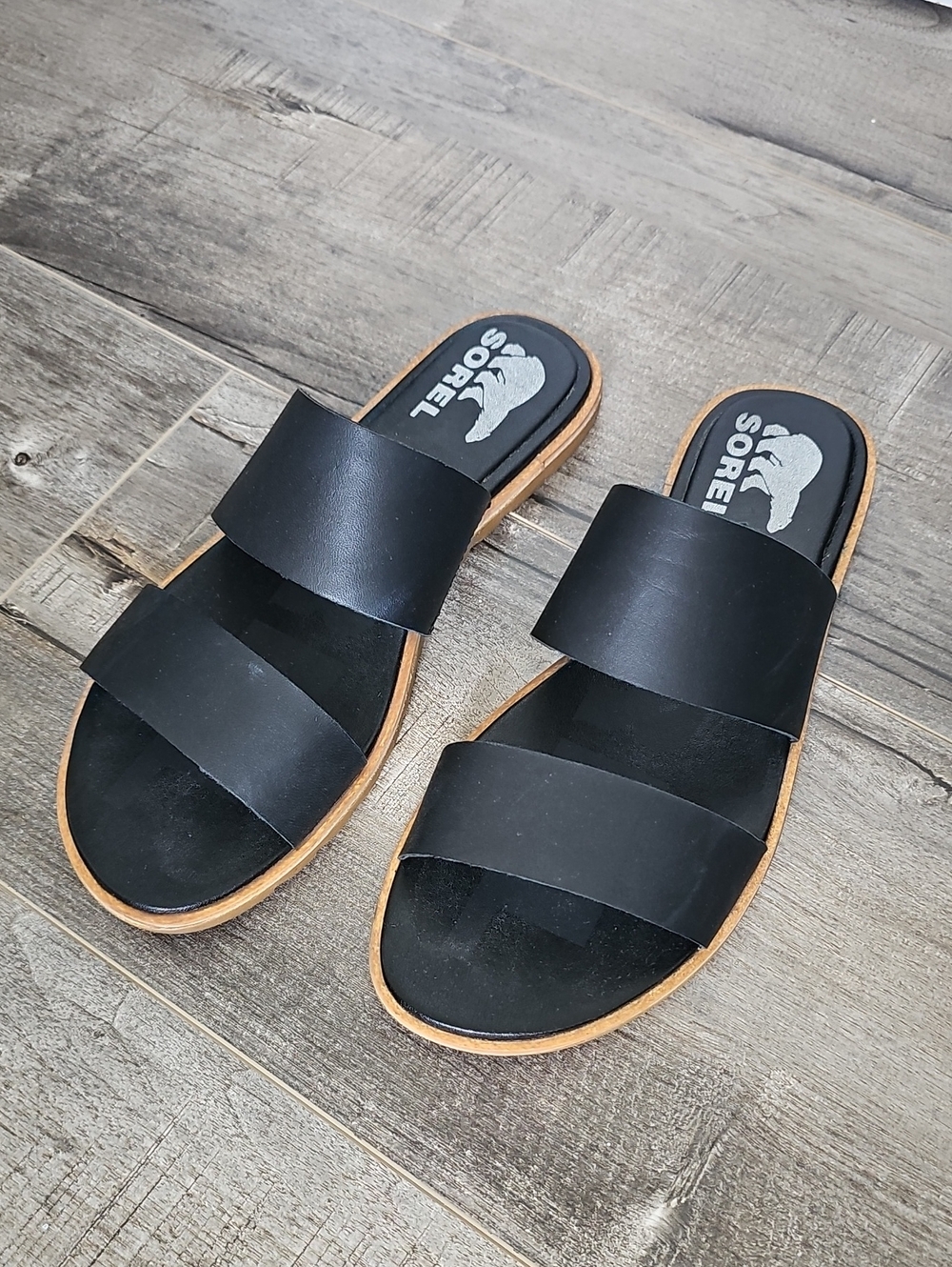 Sorel Ella II Slide Women's Black Slide Sandals Size 7